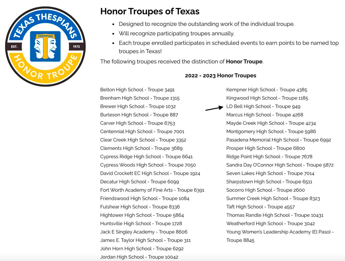 L. D. Bell Theatre tweet media