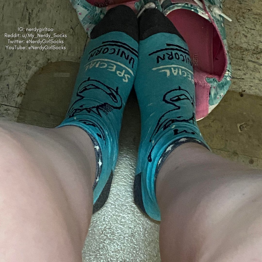 NerdyGirlSocks's tweet photo. Showing off these cute Special Unicorn socks from John's Crazy Socks! I love them they are so cute and comfortable! Hope you guys enjoy! ๐ 1/4
#anklesocks #cutesocks #unicorns #bluesocks #candidsocks #socksatwork #chaussettes #feet #footmodel #girlsocks #pieds #selfeet #shoesoff https://t.co/v2usV77EXj