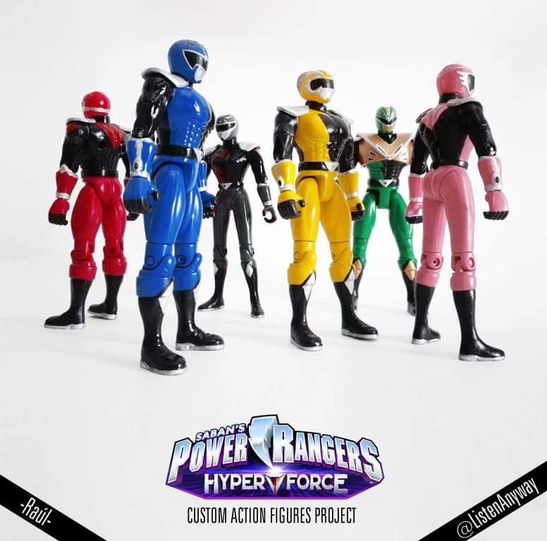 ListenAnyway's tweet image. As the Power Rangers Unlimited: HyperForce #1 one-shot is out now, what a better time to remember my custom figures, using the Time Force original 2001 figures as the base for them. 
#MMPR  #powerrangers #hyperforce #powerrangershyperforce #marvshih #vespervasquez #chloeashford