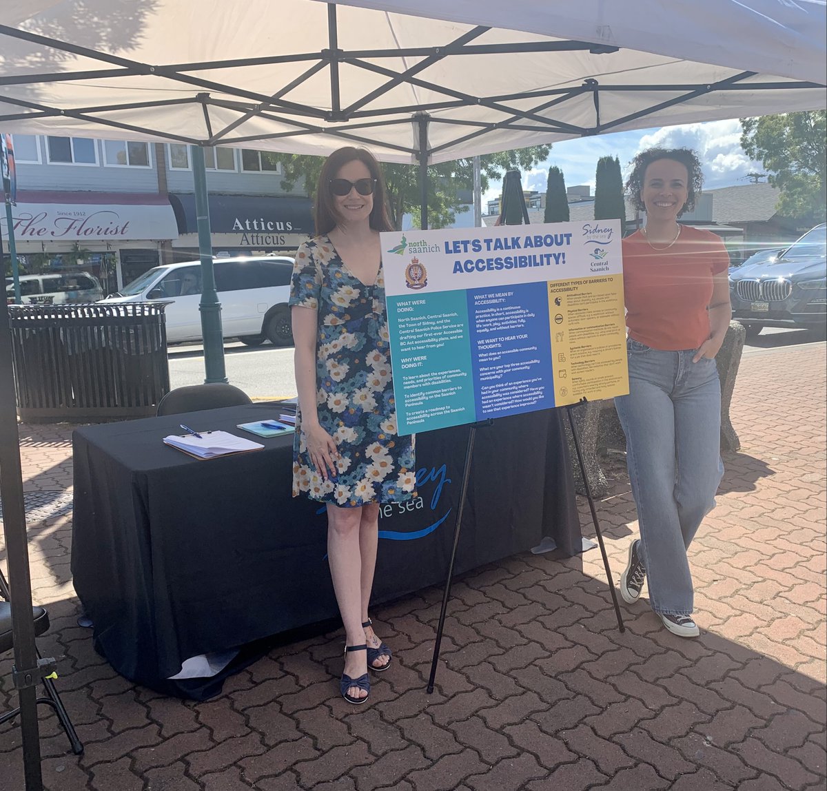 Have you experienced accessibility barriers here in Sidney or the Peninsula? Come by our Pop-Up Engagement tent today at the corner of Beacon Avenue and Fourth Street. Your input will help us develop an Accessibility Plan for the Peninsula. We will be here until 4:30pm.