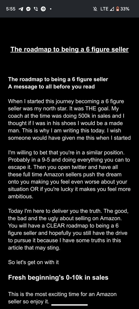 RealAntMancini's tweet image. Want to become a 6 figure seller?

I have a 1996 word roadmap on how to get there 

0-10k ➡️10k-50k➡️50k-100k

You will have a clear direction for the next 3 months and will be set up for success (NO bullshit)

Just RT+ reply "roadmap" and il DM you ASAP

*Must be following*