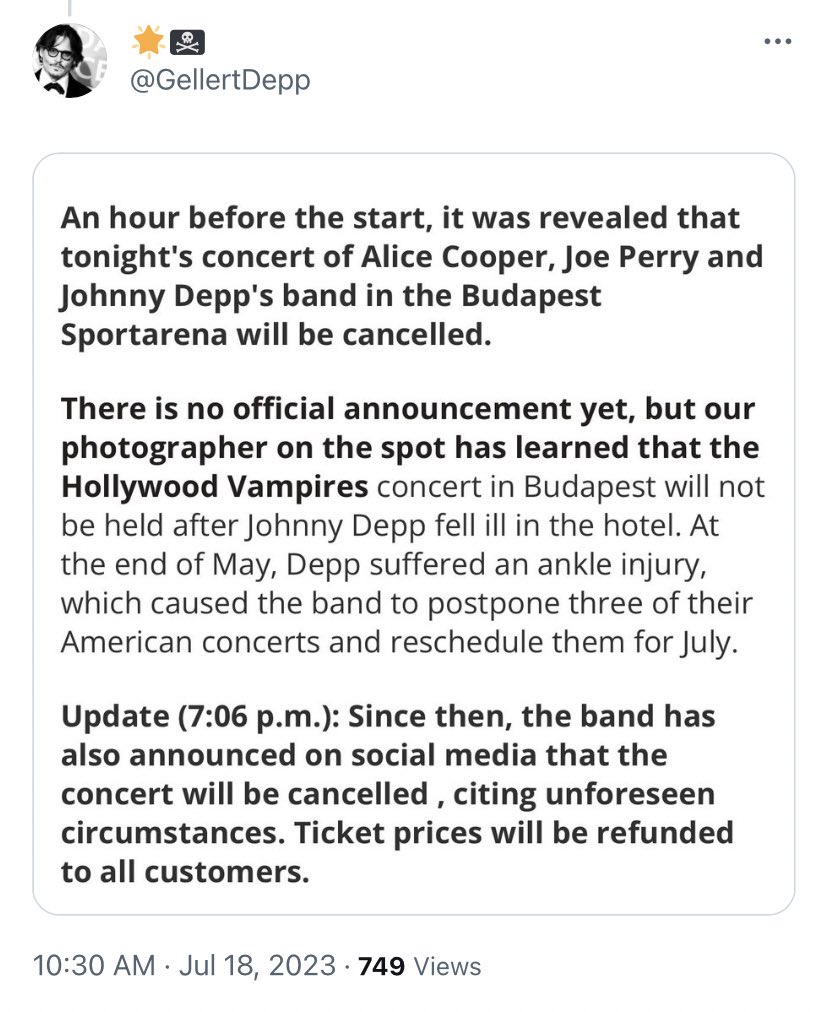 XDetective1's tweet photo. @instinctrdh @Kristin99350413 So now it’s #DeppStans🏴☠️ against the national newspaper of Hungary.🤣
@DNewsHungary, Johnny Depp fans think you used a random American twitter user🇺🇸 as your source when you said he passed out in a hotel room in Budapest, your capital🇭🇺.Is that true?
Or was it the photographer. https://t.co/4ymIIdsped