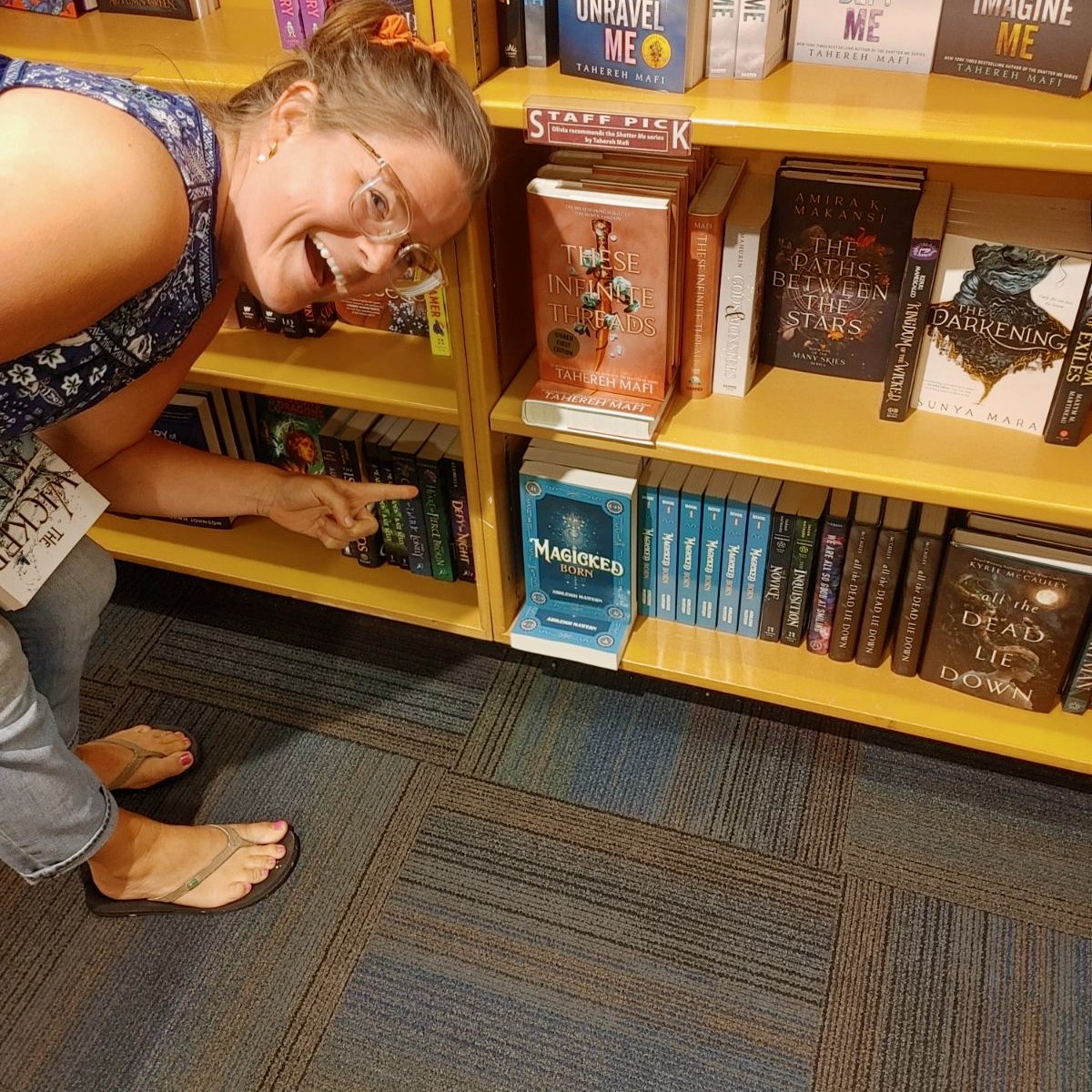 After selling out at my book launch, Magicked Born is back in stock at @mcnallyrobinson! My friend Julie found it in the young adult section! #saskbooks #skwriters #canadianbooks #booktwitter #amreading #yabooks #amreadingfantasy #summerreading #bookrecommendations #indieauthor