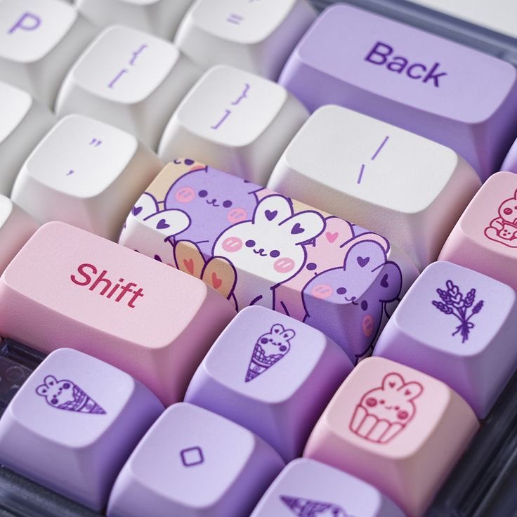SoftnessDaily's tweet photo. bunny keycaps 🎀 https://t.co/N9CdzRw35q