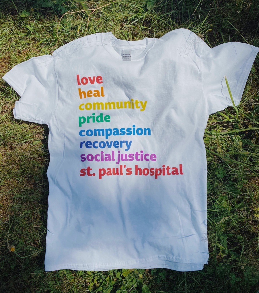 Get your hands on an exclusive St. Paul's Hospital Pride t-shirt that celebrates the diversity in our community and honours the vibrant #VanPride spirit. Visit helpstpauls.com/shop to purchase yours today! 🌈