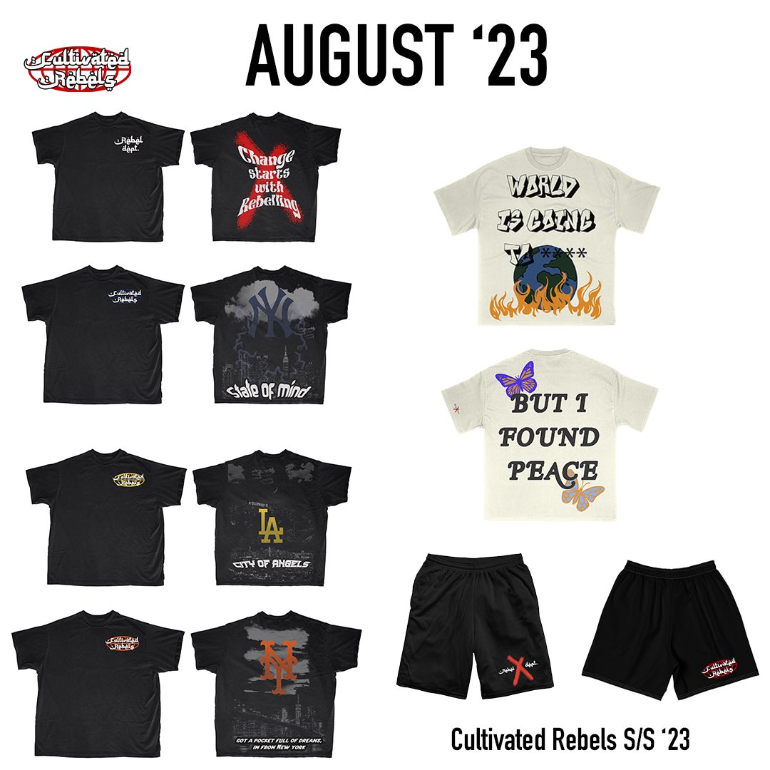 CultivatedR's tweet photo. Weโre coming in hot ๐ฅต and ending the summer with some heat ๐ฅ! Whoโs ready for our newest drop in August? Our Spring/ Summer installment will be very limited so donโt miss out!
Shop https://t.co/ydCNlVPi76
#streetwear #streetbrand #fashion #summer2023 https://t.co/LrF5tjOopx