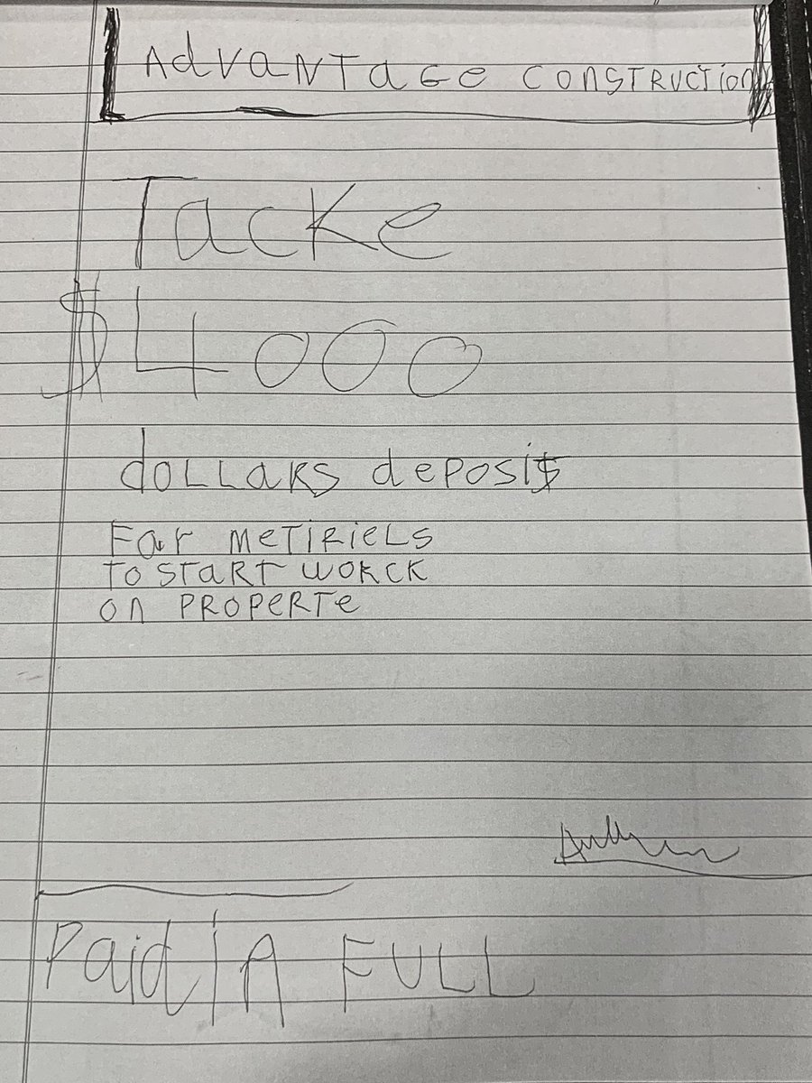 mcguirereports's tweet photo. Minnetonka Police have arrested two men suspected of posing as contractors and damaging homes to scam people out of thousands. 

One homeowner knew something was off after receiving this “estimate” and alerted authorities. https://t.co/L3Wp7XdL4j