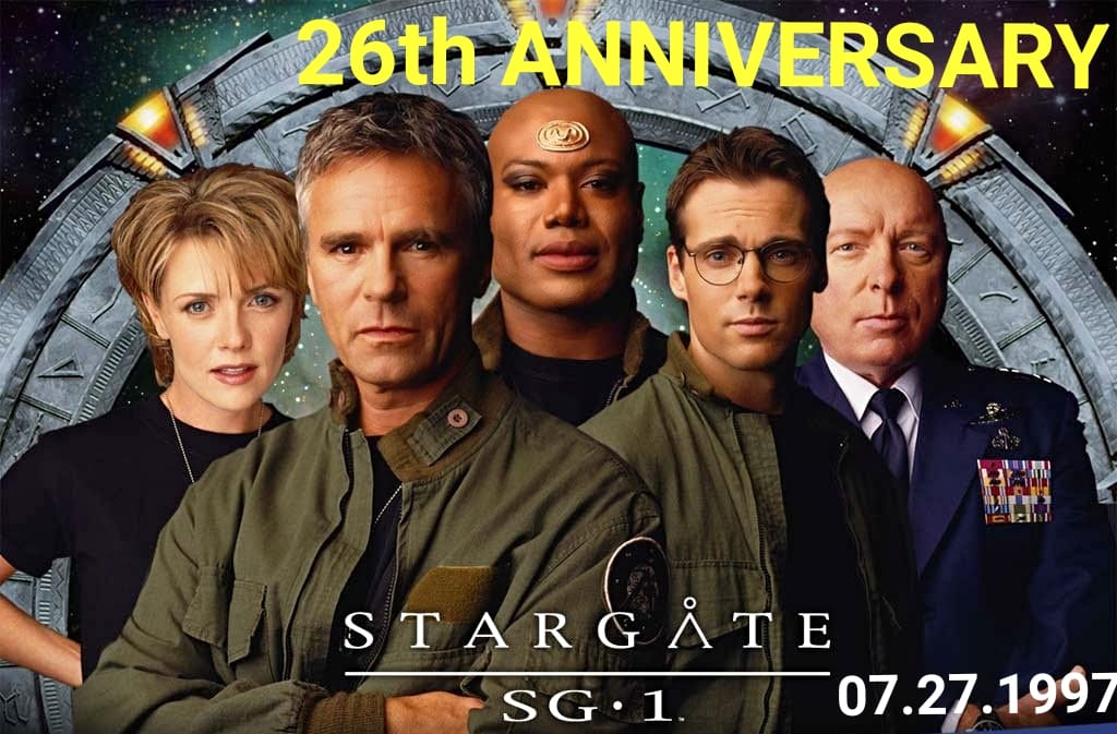 Happy anniversary gaters!!!
<a href="/BaronDestructo/">Joseph Mallozzi 🏴‍☠️</a> <a href="/actualApophis/">Peter Williams</a> <a href="/amandatapping/">Amanda Tapping</a> <a href="/andersonrdean/">Richard D. Anderson</a> <a href="/iamchrisjudge/">Christopher Judge</a> <a href="/bradtravelers/">Brad Wright 🇨🇦</a> <a href="/SuanneBraun/">Suanne Braun</a> <a href="/JSamuda/">Jacqueline Samuda</a> <a href="/realmartinwood/">Martin Wood</a> @JonGlassner <a href="/tmamendola/">tony amendola</a> <a href="/MichaelShanks/">Michael Shanks</a>
<a href="/RealPDeLuise/">Peter DeLuise</a> <a href="/iamjrbourne/">JR Bourne</a>
#Stargate #Stargatelegend #Sg1 #Sga #SGU #26thanniversay
