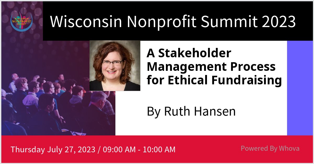 Ruth_K_Hansen's tweet photo. I am speaking at Wisconsin Nonprofit Summit 2023. Please check out my talk if you're attending the event! #WNS23 #whovaapp #HBIUWM #BaderInstitute #BaderGiving - via #Whova event app https://t.co/sYSC2lUKw6