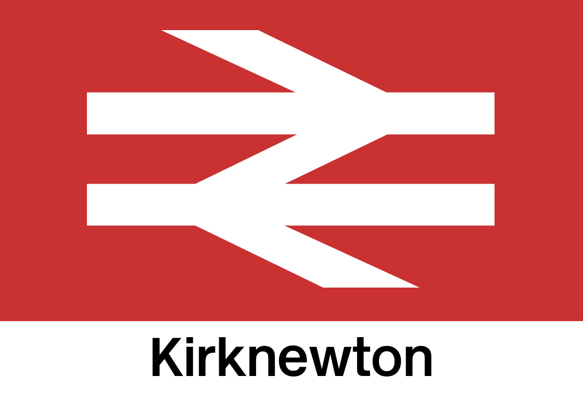 1311: Kirknewton. It's the first station after Midcalder junction where the Shotts Line meets the West Coast Main Line. The station is only served by local stopping services on the Shotts Line. Between 1855 and 1982, the station was named Midcalder.