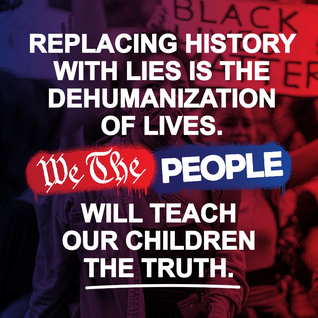 We The People believe in teaching children the truth about our nation’s history. It is despicable for anyone to attempt to whitewash slavery, let alone a state department of education. Black history is American history. #blackhistory #americanhistory #wethepeople