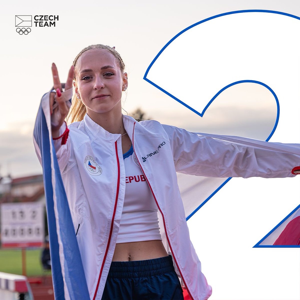 olympijskytym's tweet photo. Stříbro! 🥈 Apolena Švábíková je druhou nejlepší tyčkarkou na Evropském olympijském festivalu mládeže. Paráda, Api! 👏 ❤️ 
#olympijskytym #EYOF2023 https://t.co/n0FyLFb2sf