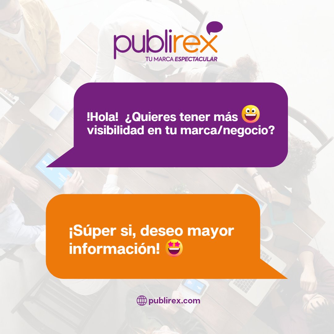 ¿Tienes en mente hacer una nueva campaña? 
Te aseguramos mayor visibilidad...
Miles de personas, transitan diariamente en mil calles y avenidas... ¿Quieres aumentar ventas? ¡Síguenos! publirex.com
#medios #Mediosdecomunicación #mediosexteriores #publicidad