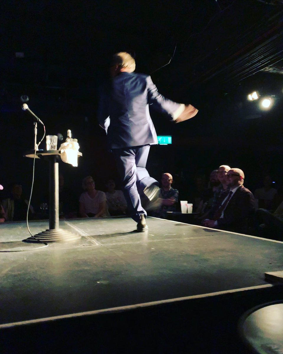 Lovely to see <a href="/proopdog/">Greg Proops</a> <a href="/sohotheatre/">Soho Theatre</a> after so long. I nearly offered you the baby bib I had in my handbag but it wasn’t much better than the damp napkin!