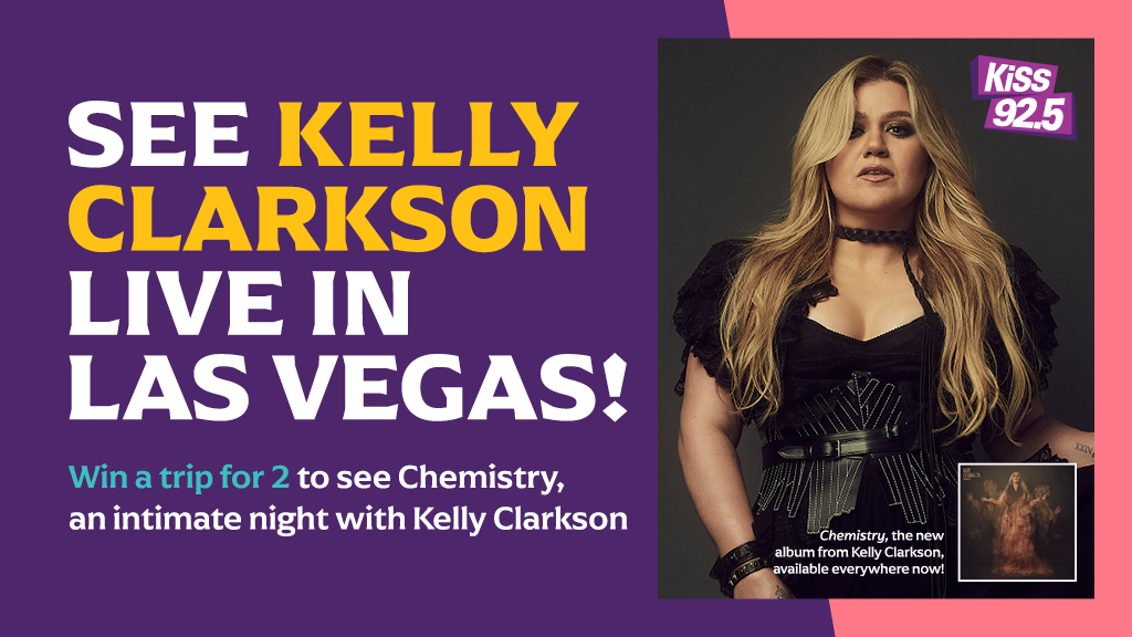 KiSS925's tweet photo. Have you entered yet?? 😱

WIN a trip for 2 to Vegas to see Chemistry, an intimate night with @kellyclarkson 😍

We'll cover flights, hotel &amp; your tickets to the show ✈️🎫🎫

Enter at https://t.co/0Bgr8fE4LD ✨

Chemistry, Kelly Clarkson's new album is available now 🎵 https://t.co/3AbwYpiZOG