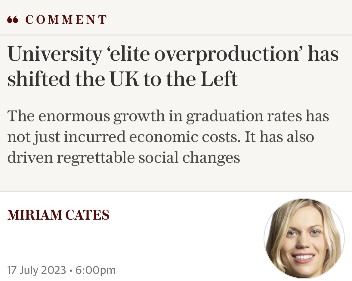 floragaramvolgy's tweet photo. Does she mean “education makes young people less right-wing”? Asking for a friend. https://t.co/10SDTrBZi9