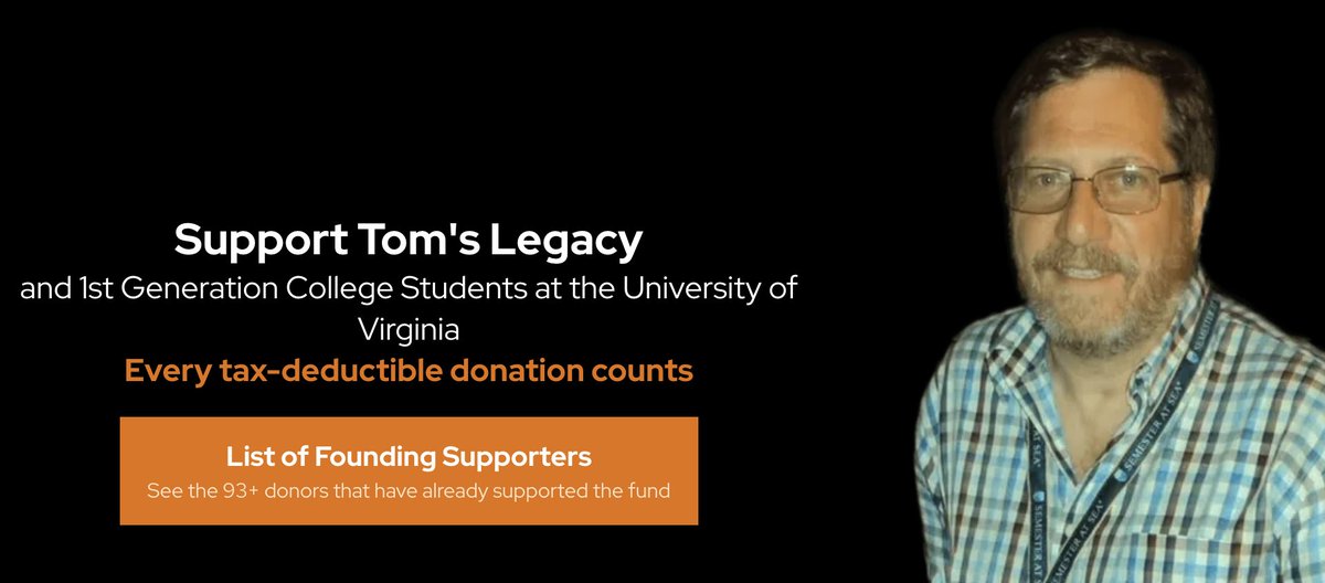 🙏Please consider donating to the Braciale Scholarship to support 1st gen undergraduate students aspiring to pursue careers in the biological sciences. 
They are 75% of the way to the matching goal with 1 week to go.   
thomasjbraciale.org/donate