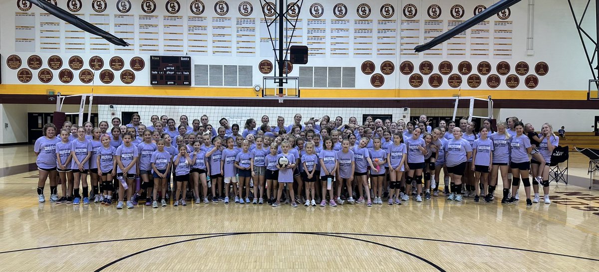 GSLadyTitansVB's tweet photo. We were blessed with 100 future Lady Titans this week for volleyball camp!! Thank you to everyone that got them to us!! We appreciate all of you🏐💖🏐 GO TITANS https://t.co/hOvplToqqj