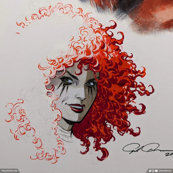 Typhoid Mary remarque. Had to break out the opaque white for this one.