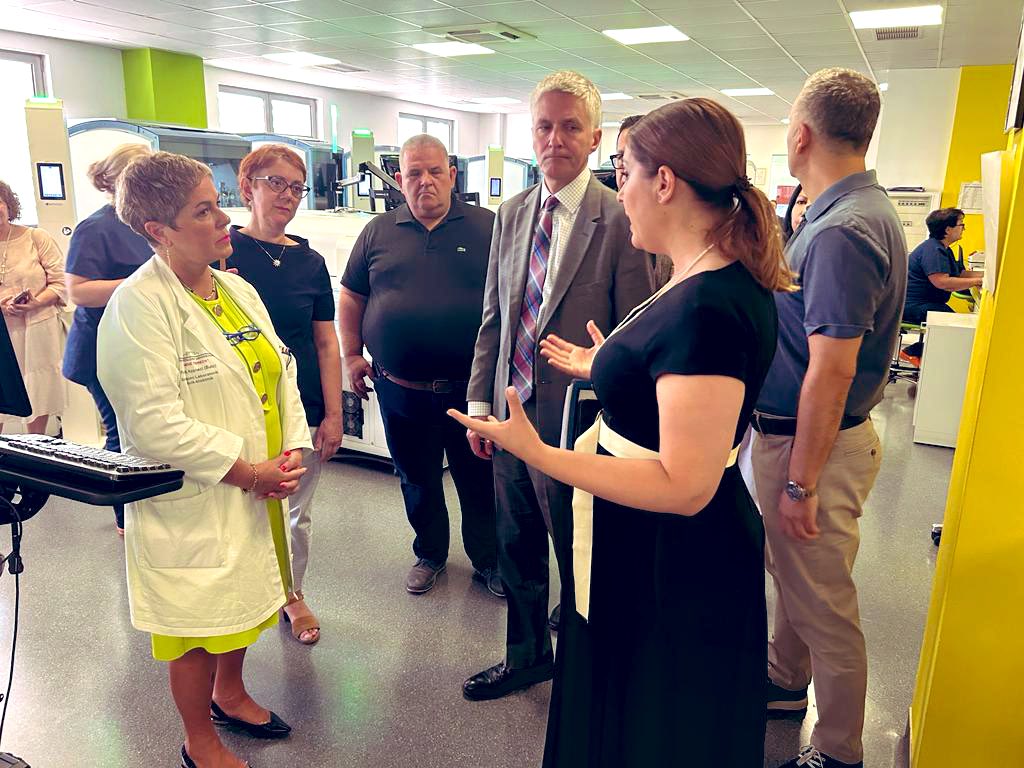 Wonderful to visit Mother Teresa Hospital in Tirana today with <a href="/AlbGov/">Albanian Government</a> Minister of Health <a href="/GManastirliu/">Ogerta Manastirliu</a>. Facilities are being rehabilitated with <a href="/WorldBank/">World Bank</a> support. Great to see state of art testing laboratories contracted as a Public-Private Partnership with <a href="/IFC_org/">IFC</a> support.