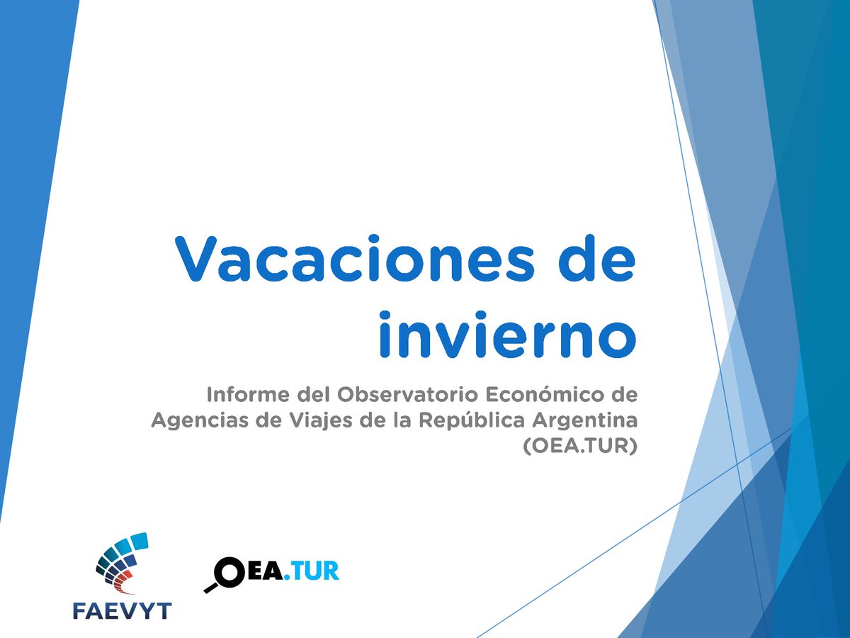 FAEVYT's tweet photo. Vacaciones de Invierno 🧤❄️🧥

👉 Informe realizado por el #OEATUR sobre el turismo en vacaciones de invierno

➡️ El turismo es desarrollo, generación de empleo y crecimiento para 🇦🇷

#SomosFAEVYT #SomosTurismo https://t.co/x28w8NtdUQ