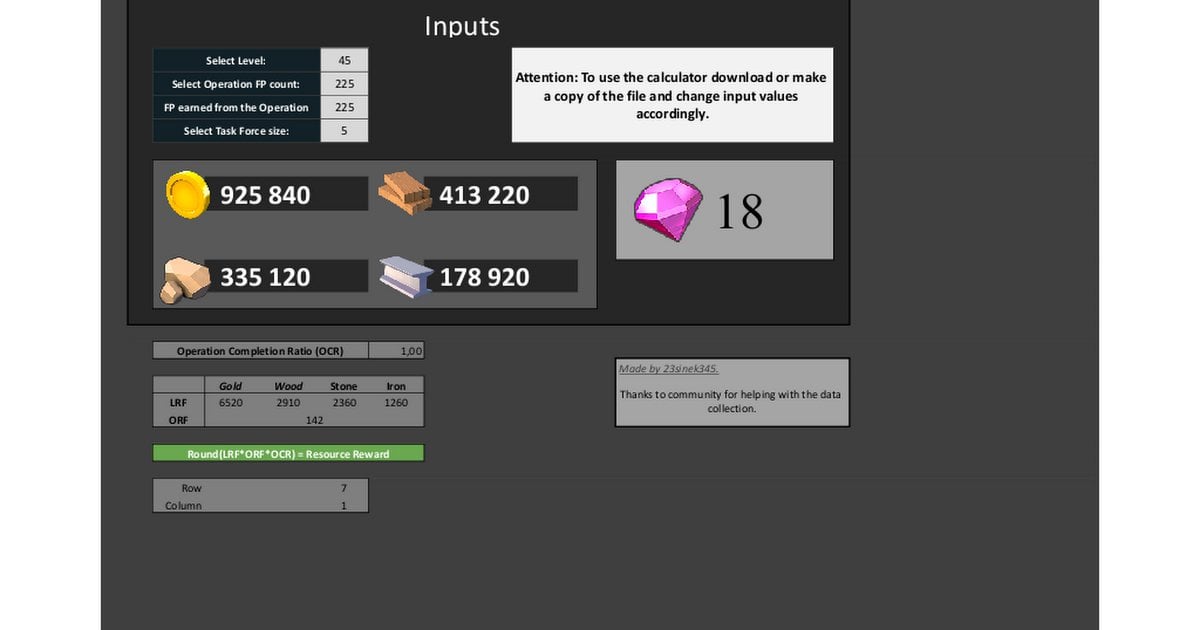 Operation Reward Calculator [Updated GUI] (Feedback is appreciated) dlvr.it/SsQxD6