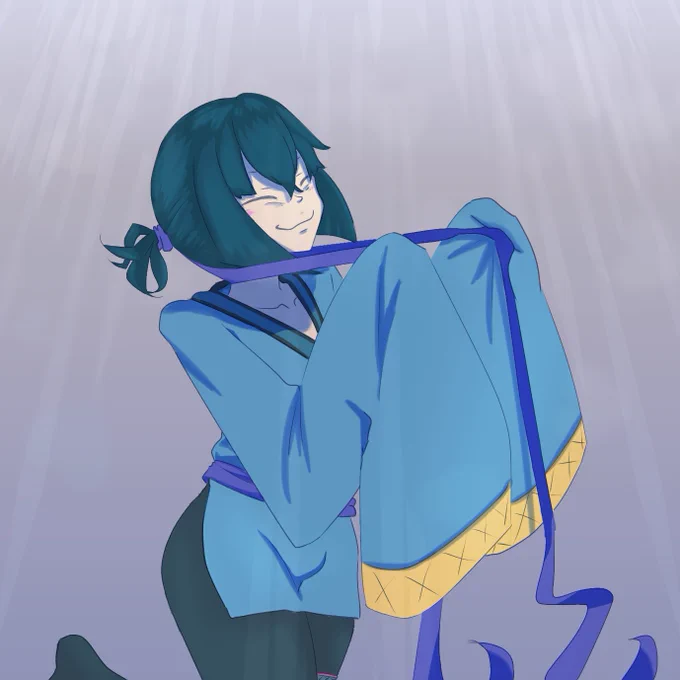 遅くなってすみませんぬ꜀( ꜆-ࡇ-)꜆ 藍くん描いてみました〜 とりあえず踊ってもらいますv(。・ω・。)ィェィ  藍くん、セクシーな服装してますね…|'-`) 男の子感出すの難しい