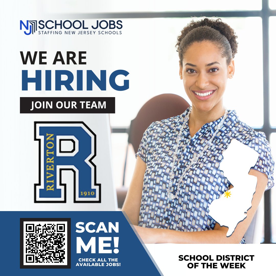 Riverton School (@riverton_school) on Twitter photo Our awesome PreK-8 community school is hiring! Thank you <a href="/NJSchoolJobs/">NJSchoolJobs.com</a> for highlighting our district this week! #njed #RivPride Our awesome PreK-8 community school is hiring! Thank you <a href="/NJSchoolJobs/">NJSchoolJobs.com</a> for highlighting our district this week! #njed #RivPride