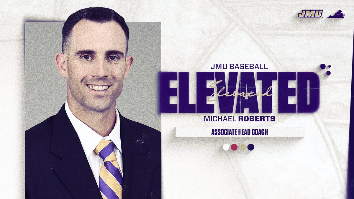 JMU Baseball (@jmubaseball) on Twitter photo 𝐀𝐬𝐬𝐨𝐜𝐢𝐚𝐭𝐞 𝐇𝐞𝐚𝐝 𝐂𝐨𝐚𝐜𝐡
You can now refer to Michael Roberts as associate head coach!
📰 | bit.ly/3O0Wm6T
#GoDukes | <a href="/mrobslife/">Mike Roberts</a> 𝐀𝐬𝐬𝐨𝐜𝐢𝐚𝐭𝐞 𝐇𝐞𝐚𝐝 𝐂𝐨𝐚𝐜𝐡
You can now refer to Michael Roberts as associate head coach!
📰 | bit.ly/3O0Wm6T
#GoDukes | <a href="/mrobslife/">Mike Roberts</a>