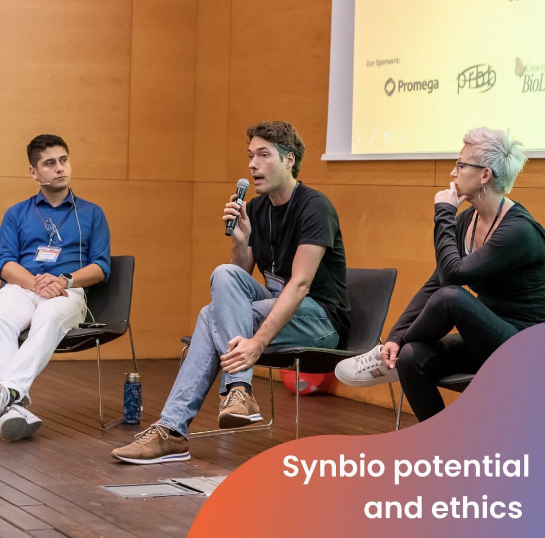 atg_synbio's tweet photo. The first panel discussion we had the chance to witness was called “SYNBIO POTENTIAL AND ETHIC”. 🧬
Sara Holland, Ángel Goñi, Nate Tedford, Marc Güell and Daniela Bezdan led a interesting talk, moderated by Daniel Domínguez. 🤝🏻
#AllGrowingTogether #IIATGSynbioCongress https://t.co/6LdW90Zlpr