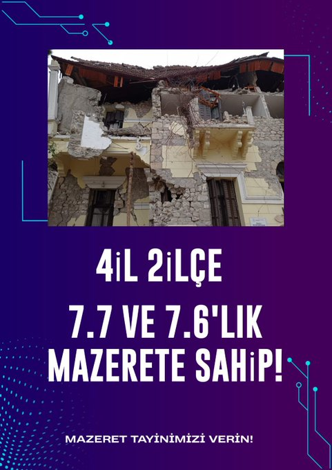 #DepremzedeÖğretmeniÜzme
Önümüzdeki günlerde kılavuzu yayınlanacak mazeret tayininde depremzede öğretmenlere de tayin hakkı verilmelidir. 22 ille sınırlı tutulan tayin hakkından çoğu öğretmen faydalanmamıştır.  bakanımızın yanımızda olacağından şüphemiz yok
<a href="/Yusuf__Tekin/">Yusuf Tekin</a>