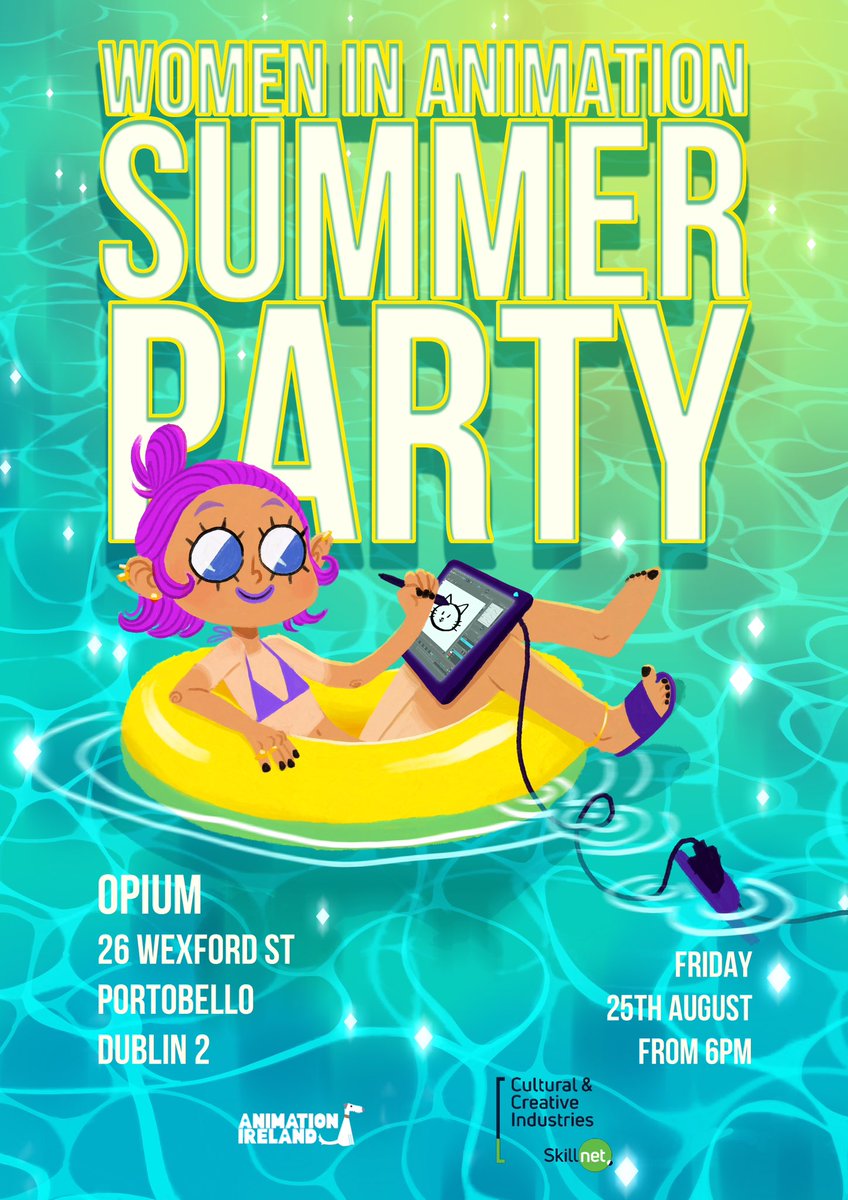 Announcing this year’s Women in Animation Ireland Summer Party!
Friday the 26th august at Opium bar on Wexford St!

Team WIA x