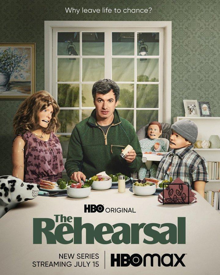 levmauc's tweet photo. THE REHEARSAL es una de las mejores series del 2022. Delirante historia sobre un hombre que permite a la gente ensayar los momentos más importantes de su vida (como casarse o tener un hijo) con situaciones que él ha preparado para ayudarles a enfrentarse a ellas. Corred a verla. https://t.co/PBFDPipIGa