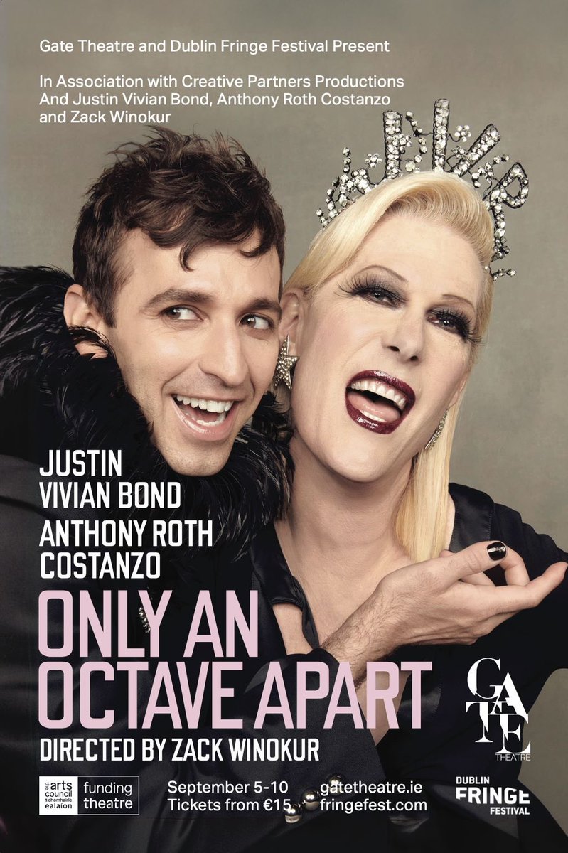 Gate Theatre (@gatetheatredub) on Twitter photo This year, we’re delighted to be part of the Dublin Fringe Festival with a very special Irish Premiere that will also be part of our Gatecrashes strand: ONLY AN OCTAVE APART ✨
🗓️ 5th – 10th September
🎟️ Tickets from €15 available from gatetheatre.ie/production/
<a href="/dublinfringe/">Dublin Fringe Festival</a> This year, we’re delighted to be part of the Dublin Fringe Festival with a very special Irish Premiere that will also be part of our Gatecrashes strand: ONLY AN OCTAVE APART ✨
🗓️ 5th – 10th September
🎟️ Tickets from €15 available from gatetheatre.ie/production/
<a href="/dublinfringe/">Dublin Fringe Festival</a>