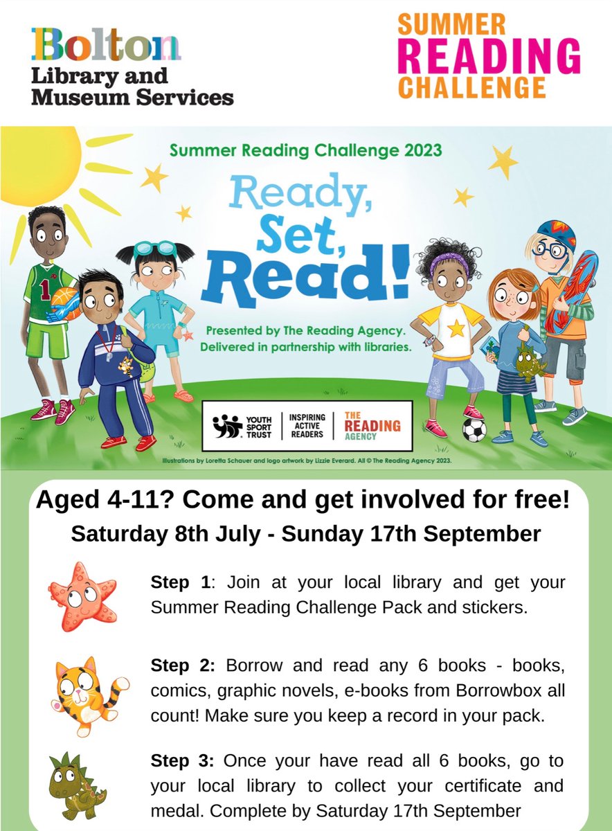 KEEP READING OVER SUMMER! Can you complete the library’s Summer Reading Challenge? Bring your certificate into school in September to celebrate your reading achievement!