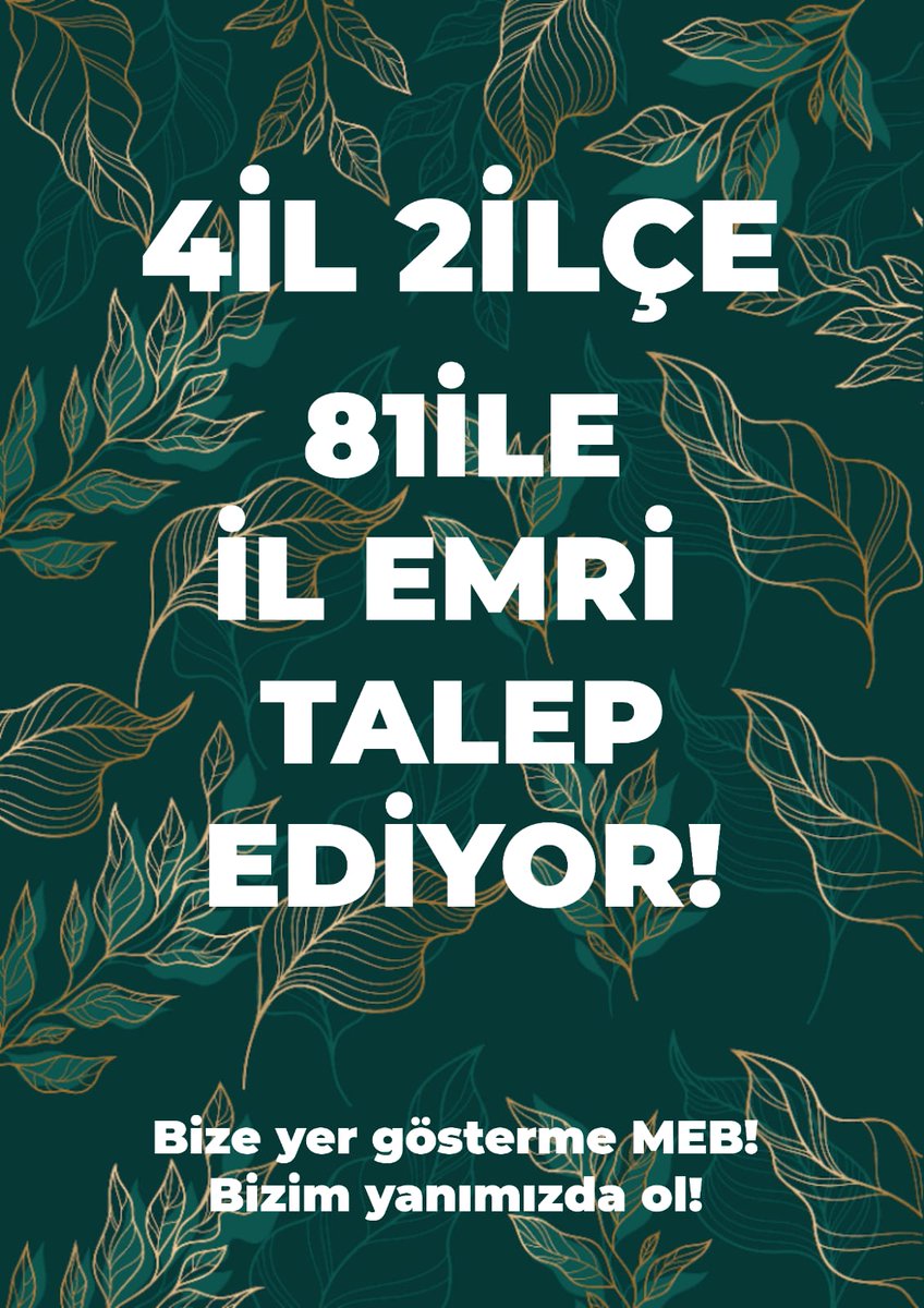 #DepremzedeÖğretmeniÜzme 
Depremzede öğretmenler şartsız tayin hakkını istiyor. Lütfen Sesimizi duyun
<a href="/Yusuf__Tekin/">Yusuf Tekin</a>