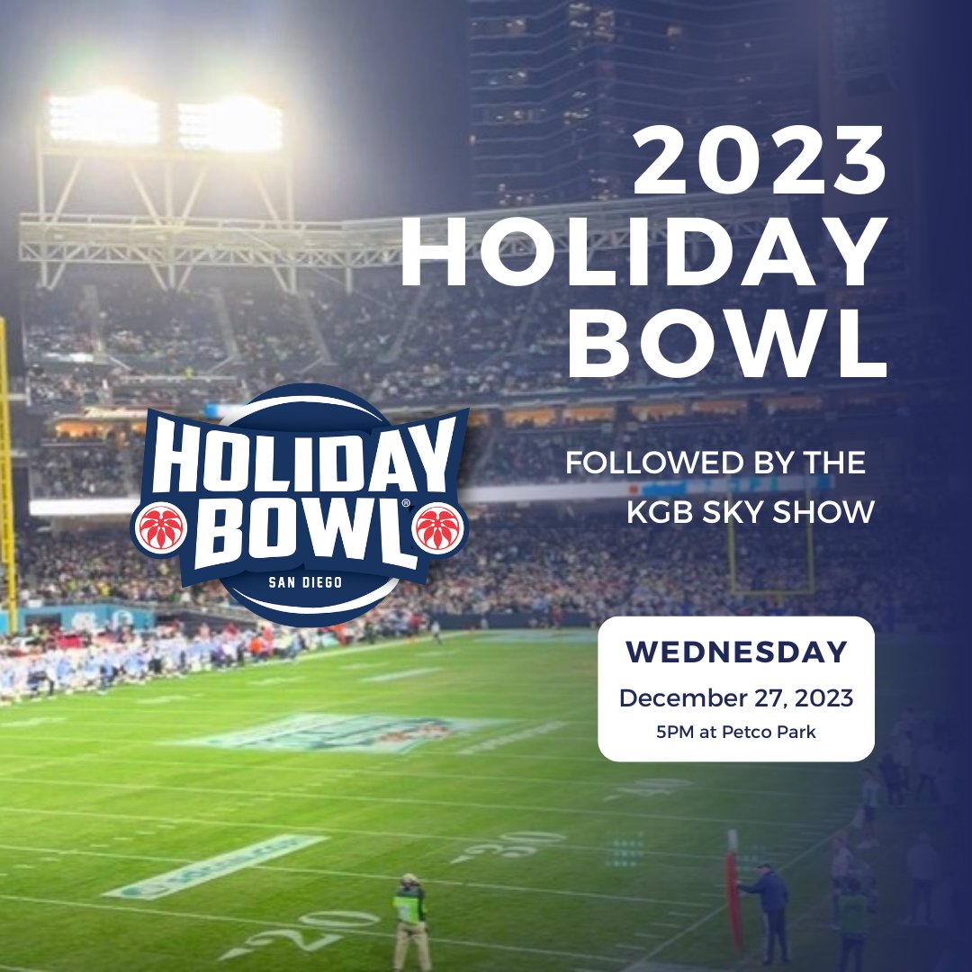 The 2023 <a href="/HolidayBowl/">Trust & Will Holiday Bowl</a> is set for Wednesday, December 27, at Petco Park! 🏈