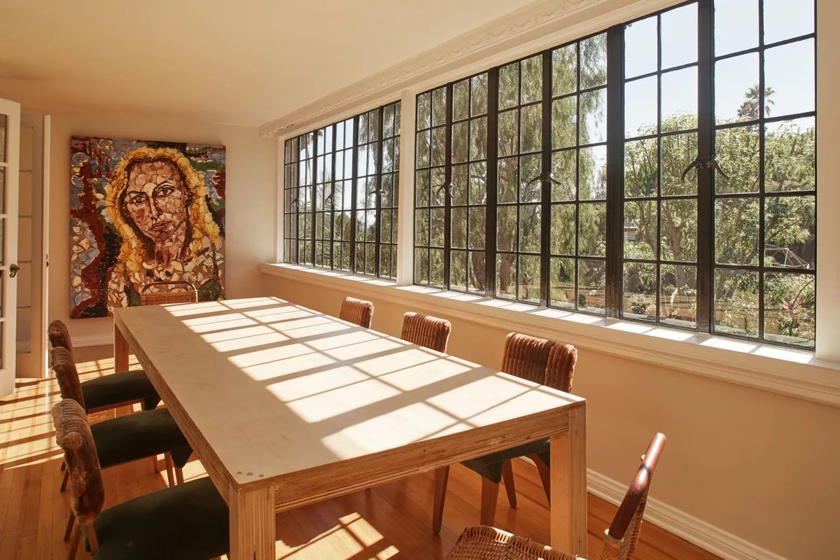 ARCHLABEL's tweet photo. An art gallery owner’s French Normandy style home in LA built in 1932. The home has over 300 works of art. https://t.co/y3Qac1yHka