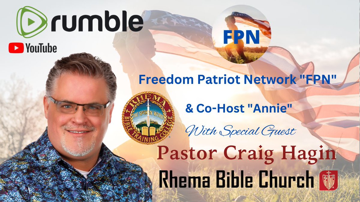 Don't Miss our FPN Live Interview /Co-host "Annie"<a href="/KittyQM17/">KittyQM</a> with Pastor Craig Hagin <a href="/chagin/">Craig Hagin</a> on July 21, 2023 @ 1:00 PM MT - 2:00 PM Central Time       @ Youtube @ youtube.com/watch?v=jUNeRT……Rumble @ rumble.com/c/FPNetwork (( Will setup before the day of the Interview))