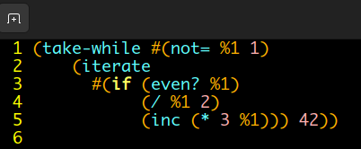 mhsatman's tweet image. This code, after a short or long period of time, also terminates for values other than 42, or does it really?

#clojure