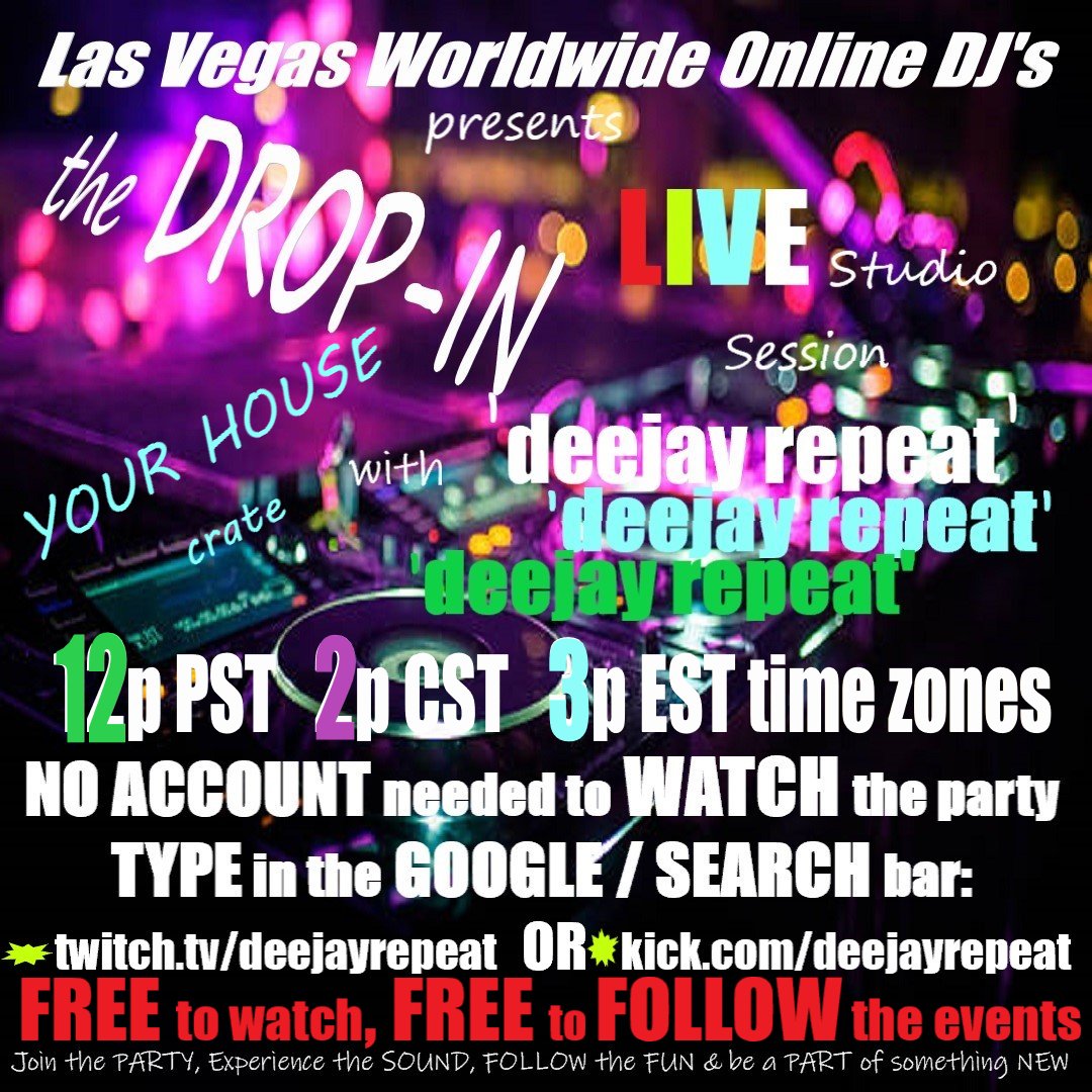 DeejayRepeat's tweet photo. in less than 20 min, JOIN LAS VEGAS in the Enchanted Garden of HOUSE.  
Click the LINK  https://t.co/QsI2zlHA09 OR https://t.co/0JzWFTQLxD to watch the event'  #dj #djlife #music #Musica #Dance #techno #house #fun #dopedj https://t.co/LpFOKo2ug3