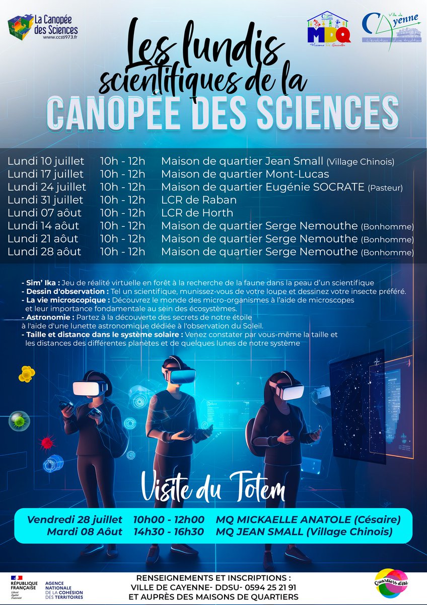 <a href="/ville_cayenne/">Ville de Cayenne</a> <a href="/Prefet973/">Préfet de la région Guyane 🇫🇷🇪🇺</a> <a href="/GuyaneActu/">GuyaneActuHebdo</a> <a href="/bladacom/">Blada</a> <a href="/CTdeGuyane/">CTGuyane</a> <a href="/CACL_GUYANE/">CACL</a> <a href="/acguyane/">Académie de Guyane</a> <a href="/franceguyane/">France-Guyane</a>