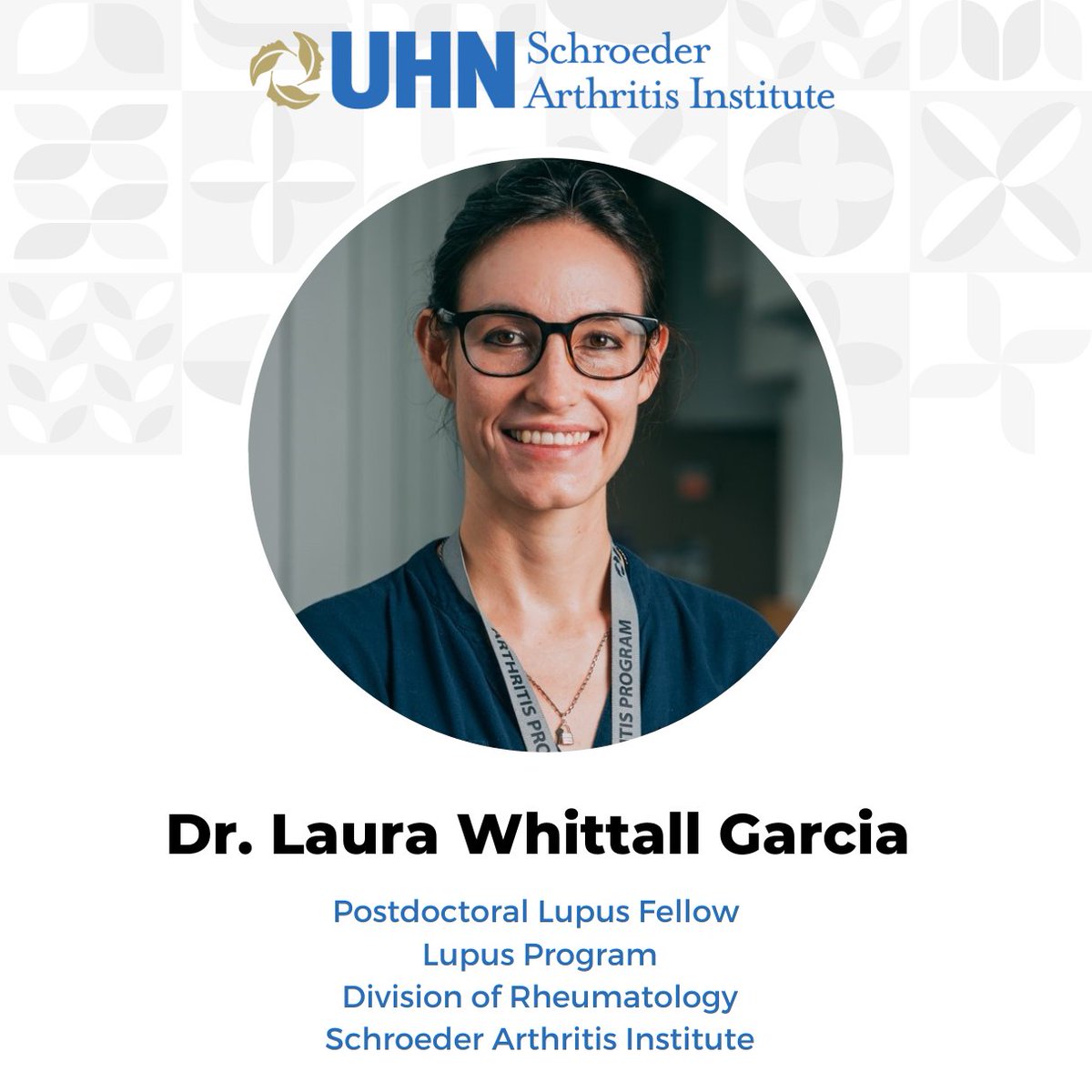 SchroederInst's tweet photo. Meet Dr. @LauraWhittall Garcia, Postdoctoral Lupus Fellow in the #LupusProgram within the Division of #Rheumatology @SchroederInst, supervised by Dr. @ZahiTouma.  Learn more about her journey with the Institute -> https://t.co/1x9GooQhCf https://t.co/x4GW3SVgDA
