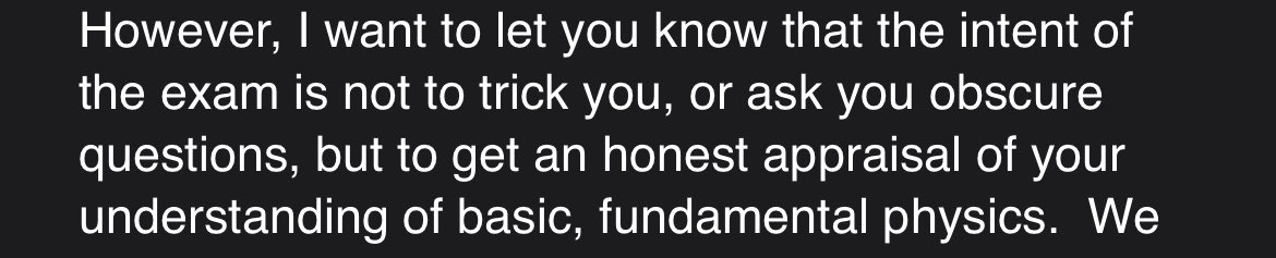 i may argue that any physics question i’m asked is obscure and trying to trick me