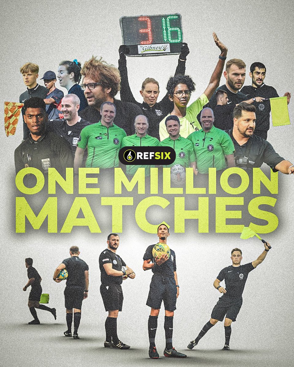refsix's tweet image. 🚀 Our users have completed a million matches and counting! 🚀 

Thank you to all those who&apos;ve supported us and to the thousands of referees using REFSIX every weekend. 

REFSIX is with you for every game whether you are just starting out, or doing your millionth middle...