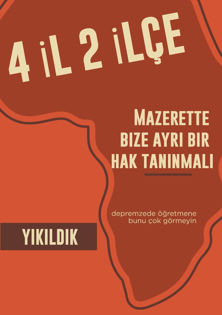 aynurturgut's tweet photo. #DepremzedeÖğretmeniÜzme

4 il 2 ilçe öğretmenleri olarak 81 ile il emri talep ediyoruz. Aylardır psikolojik savaş veriyoruz sayın bakanım @Yusuf__Tekin Artık somut bir adım istiyoruz! @tcmeb https://t.co/yQgafsZ04N