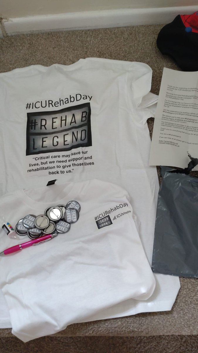 It's arrived!! @suzieontherocks  @UHD_NHS @UHDTherapies  bring on Friday #icuRehabDay23 #rehablegend