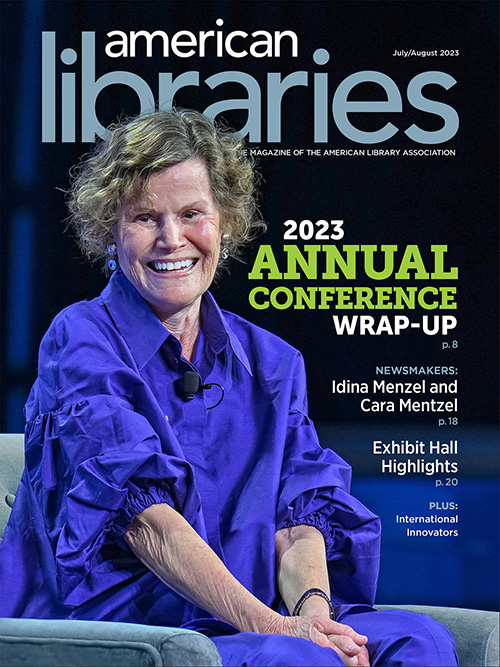 American Libraries (@amlibraries) on Twitter photo The July/August issue is out now with our wrap-up of ALA's 2023 Annual Conference and Exhibition—including session coverage, Library Marketplace trends from <a href="/mbreeding/">Marshall Breeding</a>, and a Q&A with authors and sisters <a href="/idinamenzel/">Idina Menzel</a> & <a href="/CaraMentzel/">Cara Mentzel</a>: bit.ly/AL-JulAug23 The July/August issue is out now with our wrap-up of ALA's 2023 Annual Conference and Exhibition—including session coverage, Library Marketplace trends from <a href="/mbreeding/">Marshall Breeding</a>, and a Q&A with authors and sisters <a href="/idinamenzel/">Idina Menzel</a> & <a href="/CaraMentzel/">Cara Mentzel</a>: bit.ly/AL-JulAug23