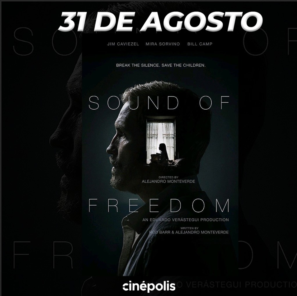 ¡Próximamente!

Sonidos de Libertad, es una película aclamada por el público. Una realidad que tenemos que enfrentar y acabar.

En estreno 31 de agosto ¡Ven a #Cinépolis!

#Cine #Sonidosdelibertad #VamosAlCine