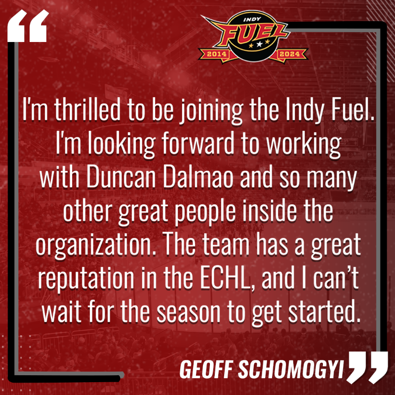 IndyFuel's tweet photo. ⛽️ NEWS 📰: The Indy Fuel have announced Geoff Schomogyi as the assistant coach for the 2023-24 season. 

Please extend some Hoosier hospitality to Geoff and welcome him to the team! 👋

LEARN MORE 👇